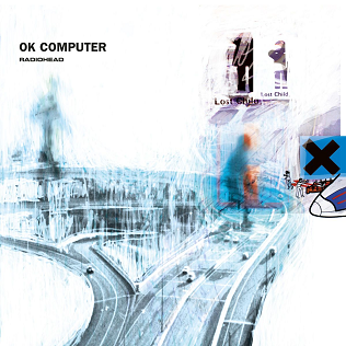 This is the cover art for 'OK Computer' by the artist Radiohead.